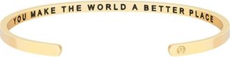 Mantra You Make The World A Better Place bracelet in Inside - Yellow Gold at Nordstrom