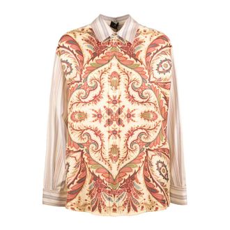 Etro Striped Shirt With Placed Print