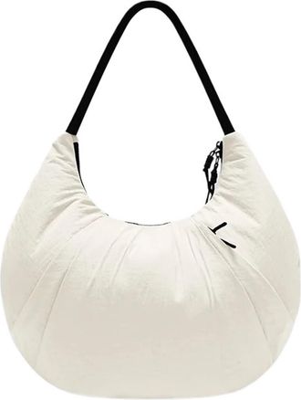 Generic Compatible For 1 womens casual bag, large capacity handbag, simple shoulder, outdoor travel crescent, shopping Tote(Beige)