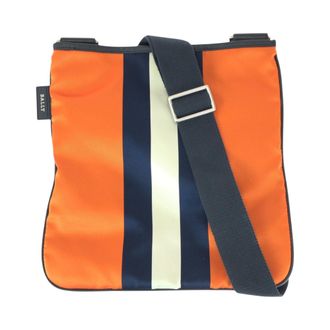 Bally Navy Orange Nylon Pochette Shoulder Bag (Pre-Owned)
