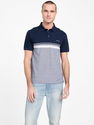 Guess Teo Color-Block Striped Polo