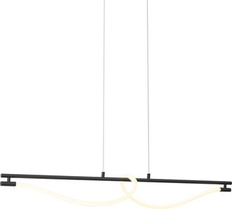 QAZQA Qazqa L&aacute;mpara Colgante Moderna Negra Con Led Regulable En 3 Pasos