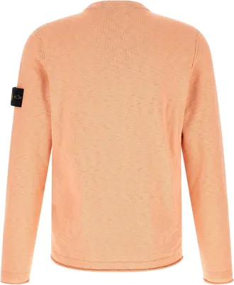 Stone Island Shaved Cotton-Nylon Knit Sweater - Peach
