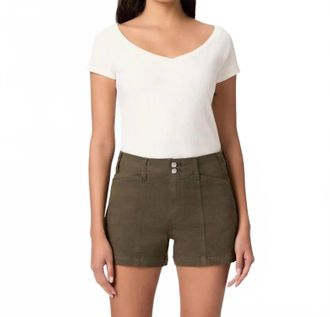 Paige Olivia High Rise Short In Vintage Forest Moss
