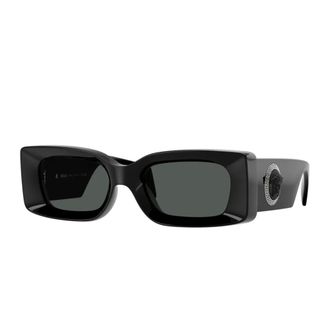 Versace Sunglasses, unisex, Black, 54 MM, Stylish Sunglasses Black Dark Grey Lenses