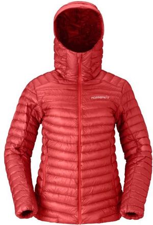Norr&oslash;na Trollveggen Superlight Down800 Hood Daunenjacke f&uuml;r Damen | rot