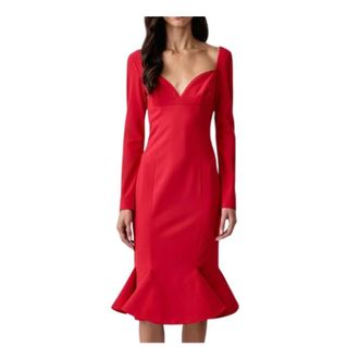 Pinko Schoudertas met Klep - Dames - Feestkleedjes - Rood - L - Leer - Kleedjes