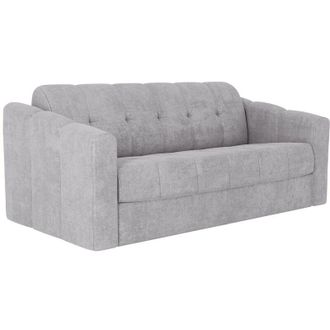 Vente-Unique Divano letto 3 posti a ribalta Posto letto 140 cm Materasso 14 cm in Tessuto testurizzato Grigio chiaro DARIELO