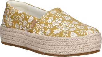 Toms Toms, Schoenen, Dames, Geel, 38 1/2 EU, Jute, Valencia Platform Espadrille