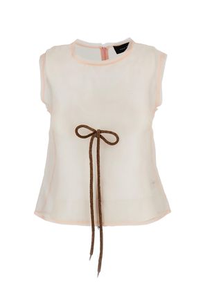 Simone Rocha Sheer Frayed Contour Dart Top