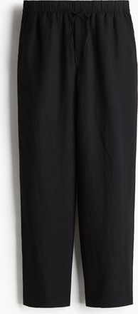 H&M Kordelzughose aus Leinenmix - Schwarz