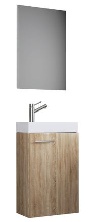 ebuy24 Ebuy24 - Set Vcm De 3 Piezas Lavander&iacute;a Wc Ba&ntilde;o Para Hu&eacute;spedes Lavabo Muebles De Ba&ntilde;o Juego De Ba&ntilde;o - Slito Sp (sonoma Oak (s&auml;gerau))