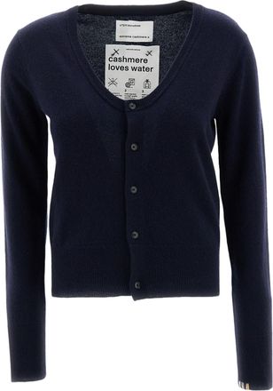 Extreme Cashmere Blue Dorothea Scoop Neck Slim-Fit Cashmere Cardigan