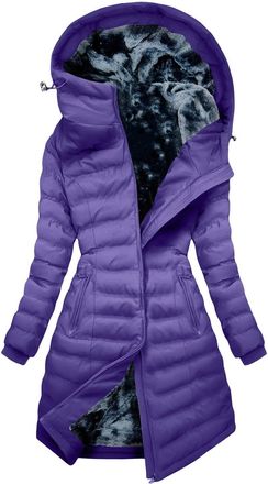 Generic Winter Jackets for Women,Quilted Down Long Puffer Parka Coat Fleece Lined Waterproof Jacket Autumn Winter Plus Size Trench Coat Warm Outwear Casual Fa