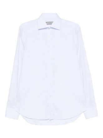 Canali gingham cotton shirt - Blue