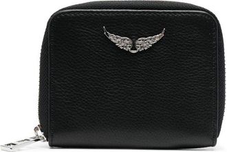Zadig&Voltaire ZV leather wallet - women - Calf Leather/Recycled Cotton - One Size - Black