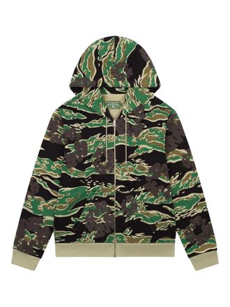 Denim Tears camouflage-print hoodie - men - Cotton - L - Green