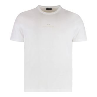 Paul & Shark Paul & Shark, T-Shirts, male, White, Size: 3XL Logo Cotton Crew-neck T-shirt