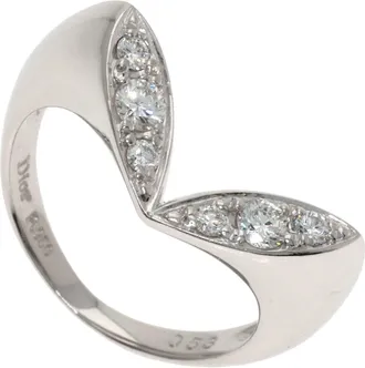 Dior Platinum Platinum 950 Band Ring (Pre-Owned)