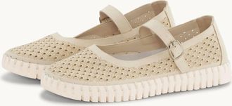 Ilse Jacobsen Womens Mary Jane Flats Shoe In Kit White