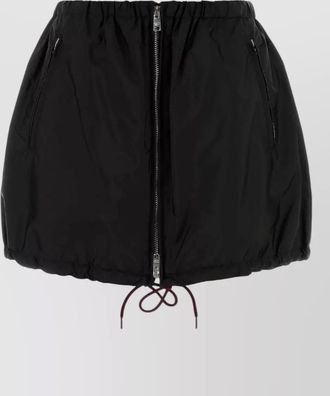 Prada recycled nylon mini a-line skirt