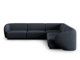 CXL by Christian Lacroix Sof&aacute; esquinero modular reversible 6 plazas tejido chenilla azul mezcla