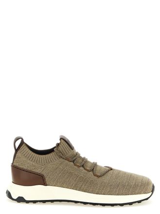 Tod's Brown Textured Sneakers