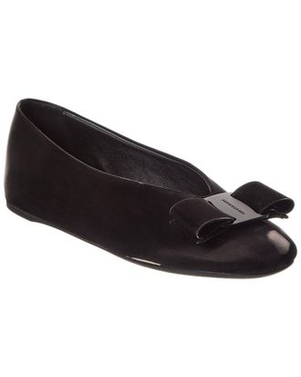 Ferragamo Vanna Leather Flat