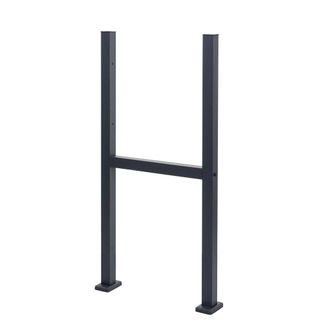 Hhg Hhg - Soporte Para Buz&oacute;n De Paquetes 125, Soporte De Fijaci&oacute;n Buz&oacute;n De Paquetes, Acero Galvanizado, Antracita