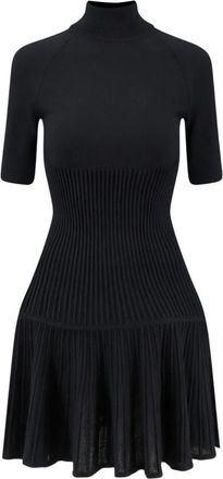 Alaia Crinoline Jurk - Dames - Kleedjes - Zwart - S - Wol - Kleedjes