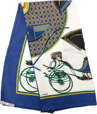 Herm&egrave;s Pre-owned Hermes Les Voitures a Transformation Silk Scarf 90 Ladies PAIG3TL7HAMMG4I0
