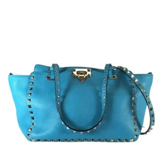 Valentino Pre-owned Handbags, female, Blue, Size: ONE SIZE Pre-owned Satchel