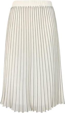 WD&bull;NY Tipped Pleated Skirt in White W/Black at Nordstrom Rack, Size Medium