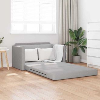 vidaXL Divano letto Grigio nuvola 124 x 71 x 78 cm Tessuto vidaXL