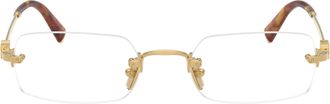 Miu Miu 0mu 50yv Rectangular Rimless Eyeglasses
