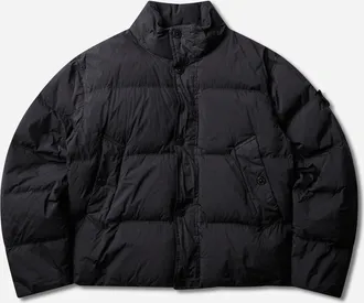 Stone Island Men s Crinkle Reps NY Down Jacket Black
