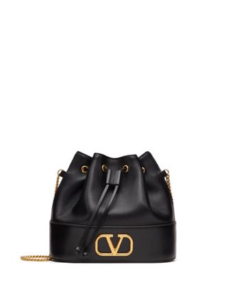 Valentino Garavani Black VLogo Signature Bucket Bag