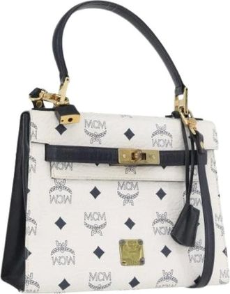MCM Pre-owned Handbags, female, White, Size: ONE SIZE Pre-owned Hand Bag