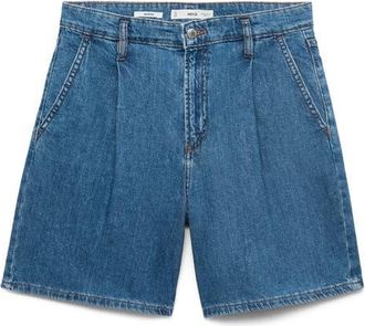 Mango Dart Bermuda Shorts in Medium Blue at Nordstrom, Size 16