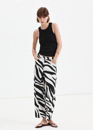 Mango Pantaloni balloon vita alta nero - Donna - 36 - MANGO