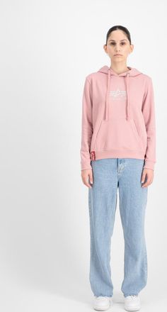 Alpha Industries Alpha Industries Womens New Basic Glitter Women Hoodie - Light Pink - Size X-Small