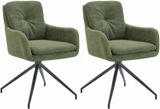 Clp Clp - Lote De 2 Sillas De Comedor Tela Pickett Verde