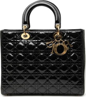 Dior Pre-owned Dior Large Patent Cannage Lady Dior P6G7VWYD3R3U2PO1
