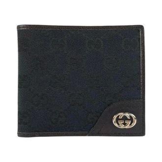 Gucci Pre-owned Wallets, male, Black, Size: ONE SIZE Pre-owned GG Canvas Wallet