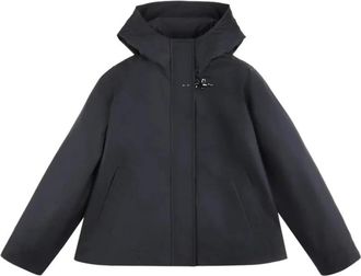Fay Korte Parka met Capuchon - Dames - Winterjassen - Blauw - XS - Polyester - Jassen
