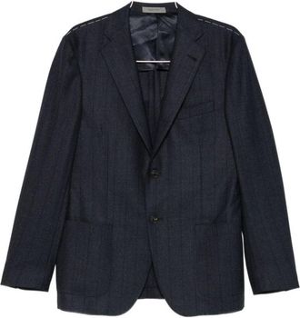 Corneliani Blue Virgin Wool And Cashmere Suit Jacket