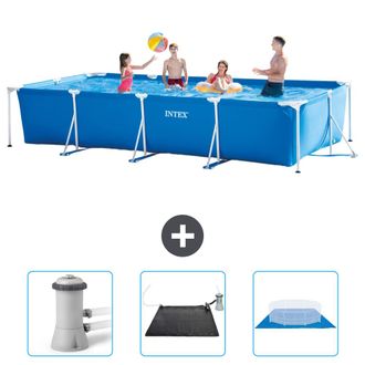 Intex Piscina Con Estructura Rectangular - 450x220x84 Cm - 4-piezas Scb79