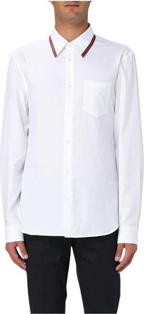 Gucci Formal Shirts, male, White, Size: L Striped Collar Dress Shirt