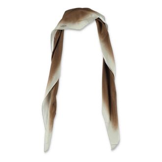 Lardini Silky Scarves, male, Brown, Size: ONE SIZE Cotton and Silk Scarf
