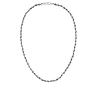 BOSS Silver-tone necklace with rope-style chain